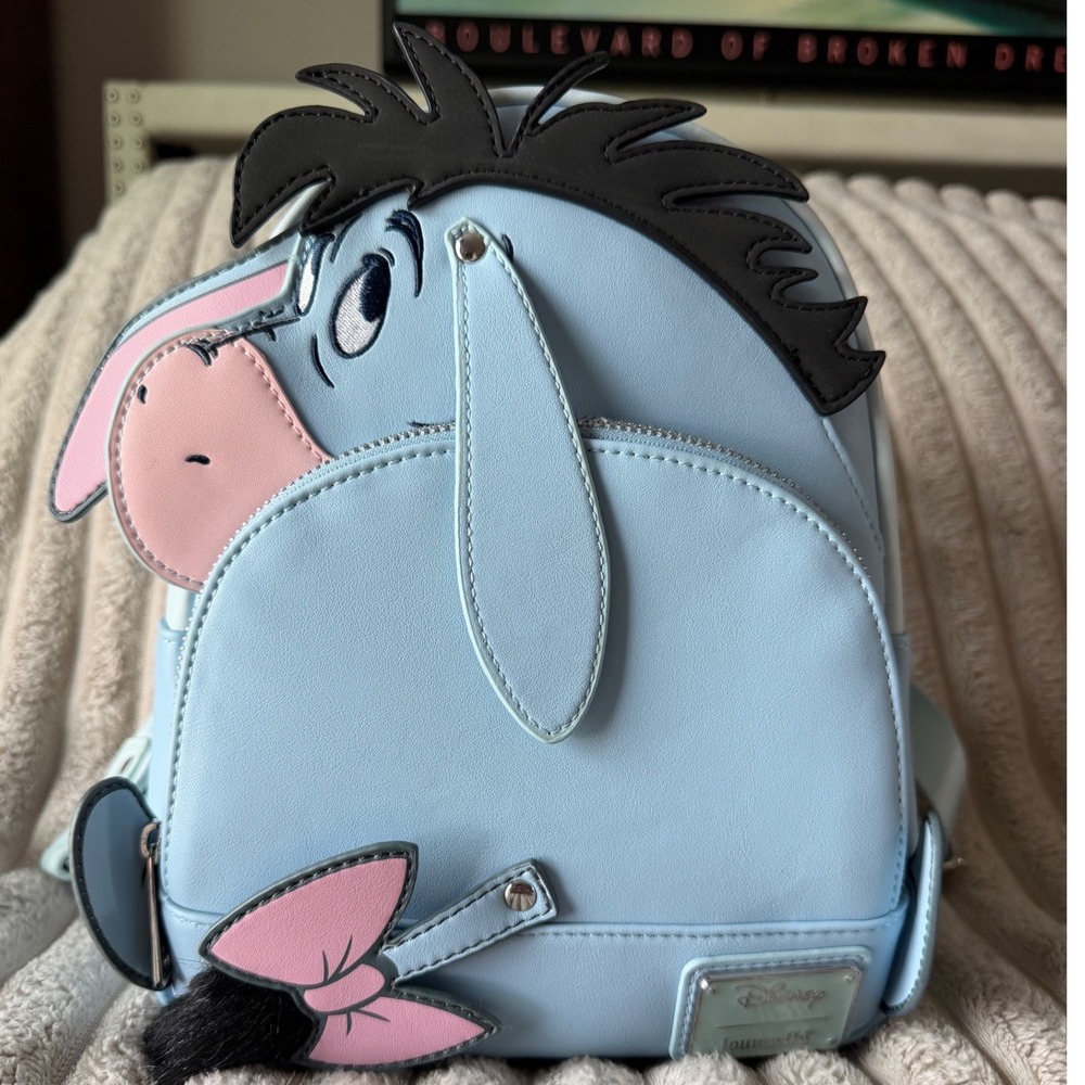 Loungefly Disney Eeyore Cosplay Mini Backpack Winnie the Pooh Blue WDBK1716 NEW